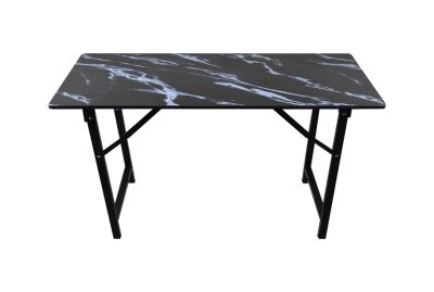 โต๊ะพับอเนกประสงค์ ลายหินอ่อน สีดำ ขนาด 75x150ซม.