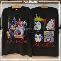 [ DISNEYฺ ] FRIENDS Bad Girls Bootleg เหล่าตัวร้าย แห่งจักรวาลดีสนีย์ เสื้อการ์ตูน เสื้อวินเทจ papamama vintage