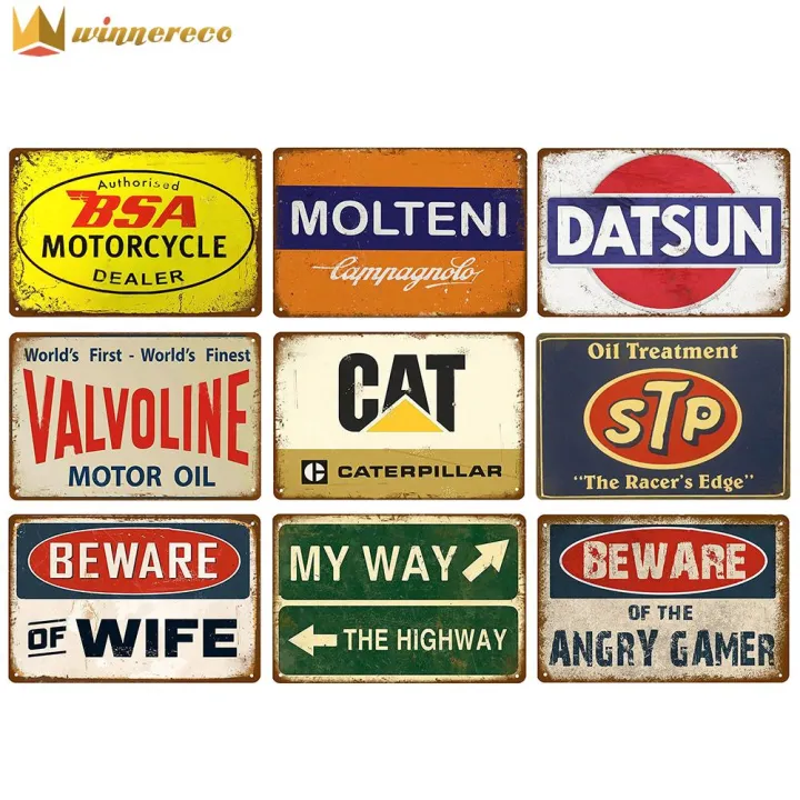 20x30cm Rectangle Shape Metal Tin Plate Retro Vintage Metal Tin Signs ...