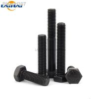 1/10pcs M6 M8 M10 M12 M14 M16 Black Grade 12.9 Alloy Steel Metric Thread GB5783 DIN933 External Hex Hexagon Head Cap Screw Bolt