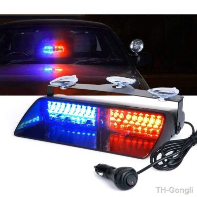 【hot】☋♗  16LED Lights Car Strobe 12V Red/Blue Amber/White Windshield Warning Lamps Flash Dash Emergency