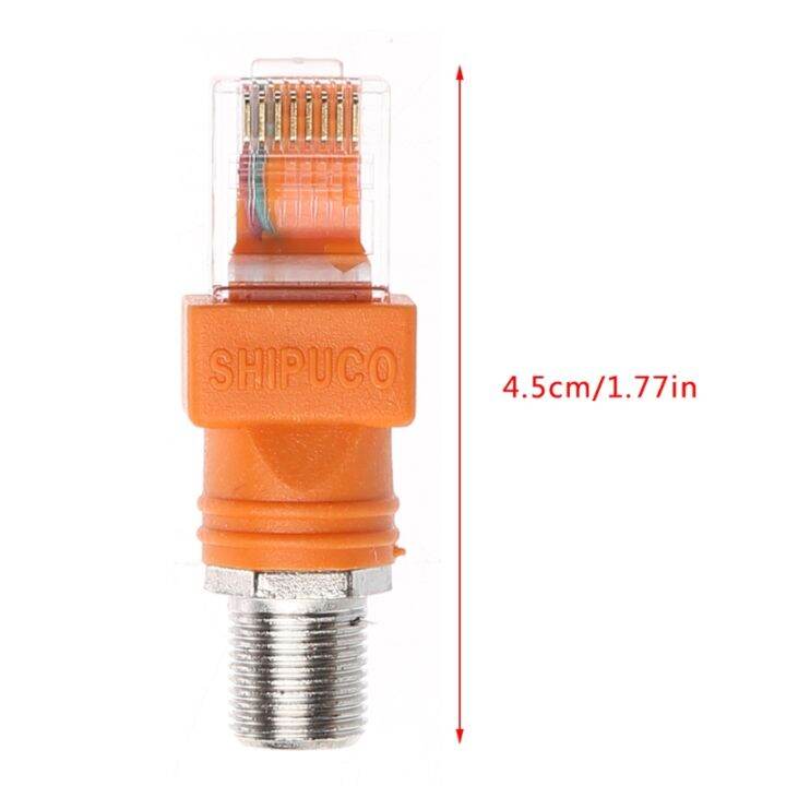 F Female To RJ45 Male Coaxial Barrel Coupler Adapter RJ45 To RF