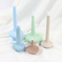 Bottom With Soap Decorative Mold Concrete Arts Round Strip Resin DIY Mould Candle Silicone Vase