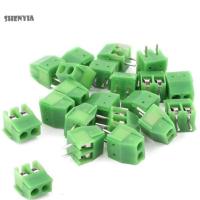 SHENYIA ทนทาน 10PCS 2 ทาง ระยะพิทช์ 3.5 มม. 2Pin ตัวเชื่อมต่อ สกรู PCB เทอร์มินัลบล็อก เทอร์มินัล