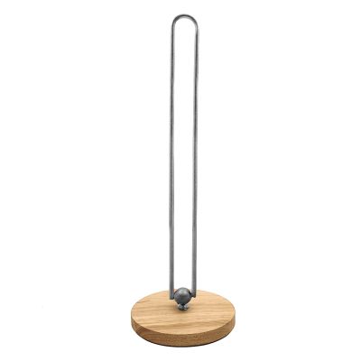 Paper Towel Holder, Wood Paper Towel Holder Countertop with Steady Base Fits Standard &amp; Jumbo Rolls,Kitchen Bathroom