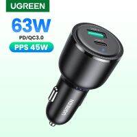 Ugreen ที่ชาร์จในรถยนต์ แบบพอร์ตคู่ 63W 18W 36W PD QC สําหรับ Samsung PPS iPhone 14 Pro Max Huawei Mate 40