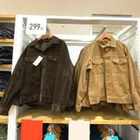 Uniqlo เสื้อแจ็คเก็ตเอนกประสงค์ลำลองสำหรับผู้ชาย,E443384ห้องลองเสื้อเสื้อคลุมสั้นแจ็คเก็ต Corduroy ใหม่ฤดูใบไม้ร่วง