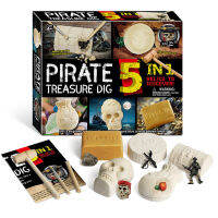 VB083 ชุดของเล่น ชุดขุดโจรสลัด Pirate 5 in 1 DIY ของเล่นเพื่อการศึกษา