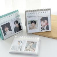 Desktop Standing Photo Album 3inch Mini Instax Photos Album Desk Calendar 68 Pocket Kpop Card Binder Photocard Holder Freeship