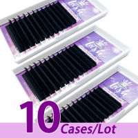 202110caselot Best selling 0.05 0.07 korean PBT fiber easy fan mega volume lashes single eyelash extension with private label