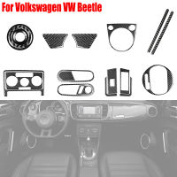 สำหรับโฟล์คสวาเกน VW Beetle 2012-2019 2018 2017จริงคาร์บอนไฟเบอร์อุปกรณ์เสริมในรถยนต์อัตโนมัติจัดแต่งทรงผมชิ้นส่วนตกแต่งภายในสติกเกอร์