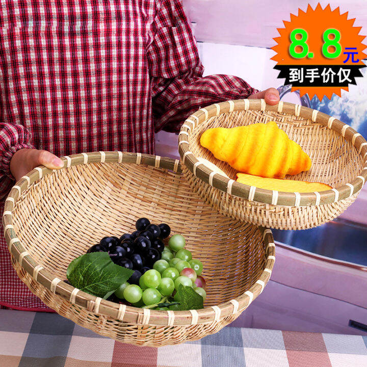 Handmade bamboo baskets, bamboo woven products, bamboo dustpans, fruit
