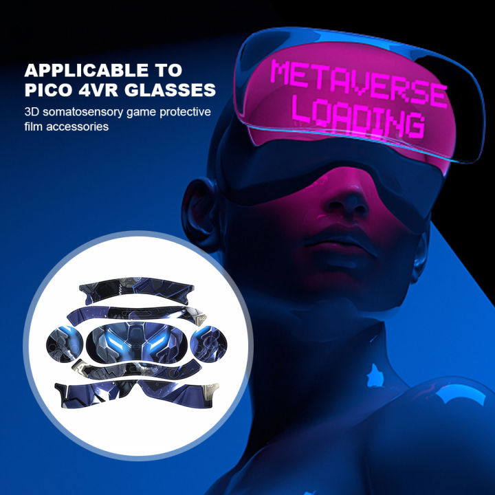 ชุดสติกเกอร์แว่น-vr-3d-กันฝุ่นลายการ์ตูนฝาครอบป้องกัน-pvc-สำหรับ-pico-4-u