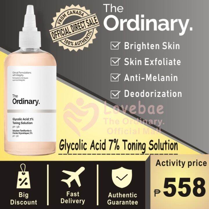 The Ordinary Glycolic Acid 7 Toning Solution 240ml Toner Skincare Beauty Lazada Ph 0245