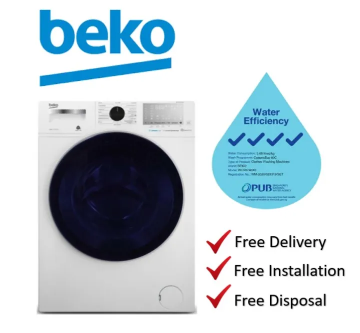 BEKO FRONT LOAD WASHING MACHINE (8KG) 4 TICKS (LATEST MODEL) Lazada