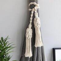 ☽▥❐ Handwoven Macrame Curtain Tie Backs Cotton Rope Tassels Pendant Curtain Strapping Bohemia Curtain Accesorios Wall Decoration