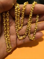 [2024045] สร้อยคอทองปลอม 2 บาท 24 นิ้ว ทองชุบ เศษทอง เหมือนจริงเปะ สร้อยทองโคลนนิ่งทอง ทองไมครอน หุ้มทอง ทองปลอม ทองหุ้ม ทอง k