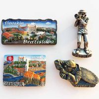 Slovak Fridge Magnets Capital Bratislava Slovakia Landmark Tourist Attractions Decorative Crafts Magnetic refrigerator sticker  Power Points  Switches