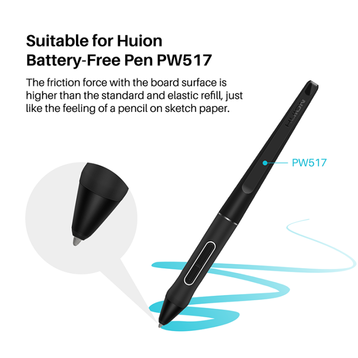 Huion Felt Nibs Replacement Pen Nib for Digital Stylus PW517 Pen Tablet ...