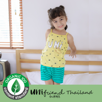 ชุดนอนเด็ก เสื้อผ้าเด็ก Unifriend Thailand รุ่น 20ss/Yellow uni slub sleeveless