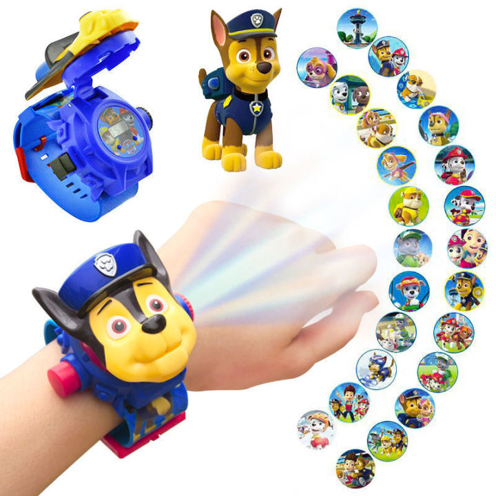 cod-wang-wang-team-toy-projection-watch-ultraman-childrens-cartoon-luminescence-electronic-watch-ice-and-snow-childrens-gift