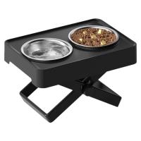 Dog Food Bowls Elevated Height Adjustable Double Stainless Steel Bowls Dog Bowls with Stand Tall Dog Bowl Stand Dog Dishes Dog Bowl Stand Dog Food Stand for Large Dogs respectable