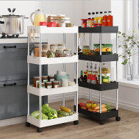 34 Tier Kitchen Storage Organizer Movable Cabinet Storage Rack For Kitchen Bathroom Home Storage Shelf Living Room Organizers