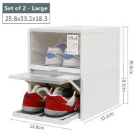 2021Milyydom Shoes Organizer Rack Sneaker Box Shoesbox Plastic Stackable Shoe Cupboards Shoes Storage for AJ Sneaker High Heels