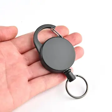 3 Styles Retractable Keyring Metal Wire Keychain Clip Pull Recoil Sporty  Key Ring Anti Lost ID Card Holder Key Chain 