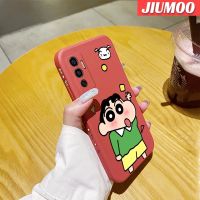 เคส JIUMOO สำหรับ Vivo V23E 5G เคสแฟชั่นเครยอนชินจังนิ่มบางเคสมือถือด้านข้างลายเคสขอบสี่เหลี่ยมซิลิโคนเคสป้องกันการกระแทก