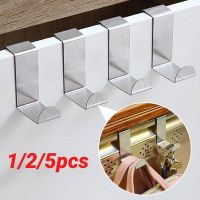 【YF】 1/2/5pcs Stainless Steel Behind Doors Hooks Home Bedroom Clothes Z-Shaped Hook Multi-Purpose Kitchen Bathroom Cabinet Door