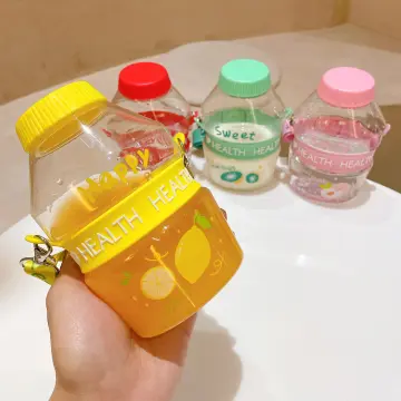 480ml Plastic Water Bottle Tour Drinking Bottle Yakult Shape Cute Lovely  Milk Carton Shaker Bottle for Kids / Girl /Adult Glass