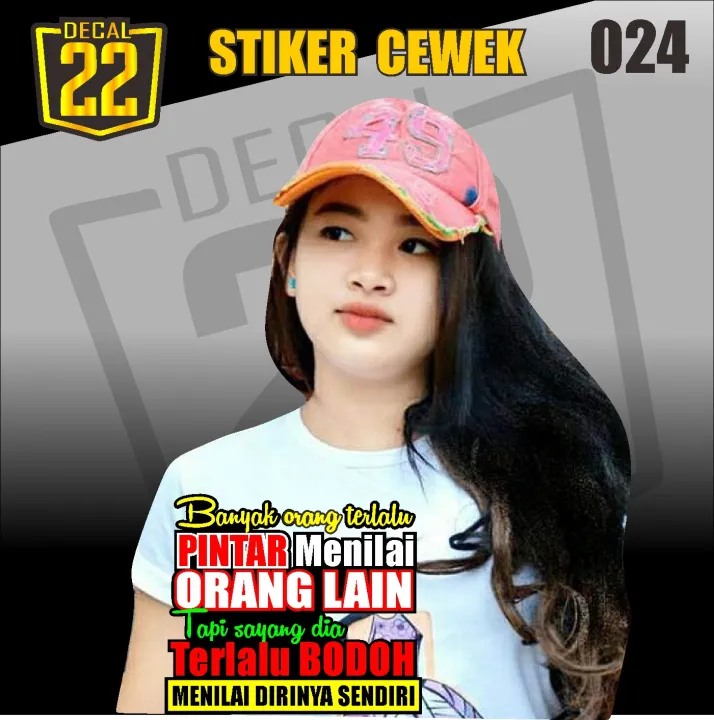 Stiker Cewek Stiker Mobil Stiker Variasi Stiker Motor Stiker Kata Kata Kode 24 Decal Store 0911