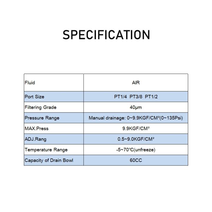 air-source-processor-oil-water-separator-air-compressor-filter-pressure-regulating-valve-triplet-bf2000-bf3000-bf4000