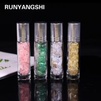 10ml Natural Crystal Gemstone Essential Oil Roller Ball Bottles Transparent Perfumes Oil Liquids Roll On Bottles