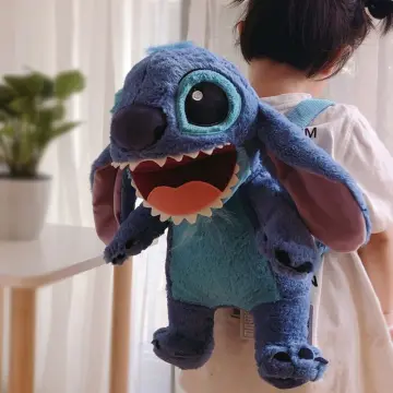 Cute Stitch Plush Backpack Anime Stuffed Doll Kawaii Stitch Kid School Bag  Gift