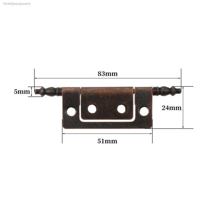 2pcs-6-holes-crown-head-hinges-antique-bronze-jewelry-wooden-gift-box-decorative-hinge-for-cabinet-furniture-fittings