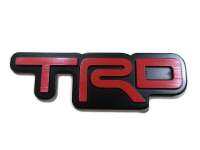 TRD Logo โลโก้อลูมิเนียมสีแดง พร้อมกาวพร้อมติดตั้ง Toyota Racing Development **การันตีคุณภาพ**จัดส่งไว