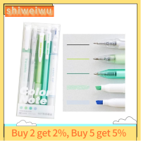 SHIWEIWU2558285หมึกเจลพาสเทล5ชิ้นปากกาหมึกดำ Set Pulpen ปากกาเน้นข้อความสวยสำนักงาน