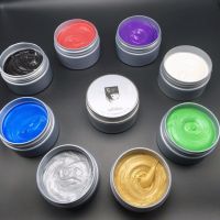 【CW】 Hair Color Fashion gel Temporary Colors BLUE Gray Dye Wax Component better than others