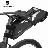 ROCKBROS จักรยานหางกระเป๋าความจุขนาดใหญ่กันน้ำอาน Seatpost ขี่จักรยานกระเป๋า MTB ถนนพับลำต้นกระเป๋าด้านหลังกระเป๋าจักรยาน