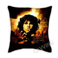 Jim Morrison 3D printed polyester decorative throw pillowcase square zipper pillowcase fan shaped gift home decoration Sellertosupportfreecustomization. Double sided printing design for pillows.