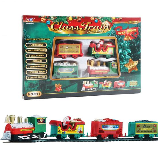Zbue7424 durable without music children gift electric train christmas toy - ảnh sản phẩm 1