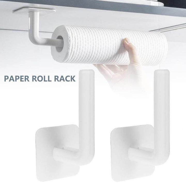1pc Self-adhesive Paper Roll Holder, Kitchen Paper Towel Rack