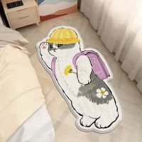 Cartoon Cat Rug INS Irregular Bedroom Bedside Carpet Korea Kawaii Non-slip Living Room Floor Mat Baby Playmats Home Decor 러그