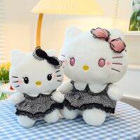 2023ใหม่30/40/55/70ซม. Sanrio Dark Hello Kitty ตุ๊กตาหนานุ่มนิ่มลายการ์ตูนหมอนสำหรับนอนน่ารักตุ๊กตามือตกแต่งบ้านเด็กผู้หญิง