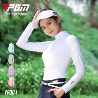 PGM Summer Sunscreen Golf Shirt Women Long-sleeved Female T-shirts Breathable Quick Dry Ice Silk Anti-UV Underwear