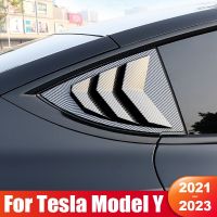 For Tesla Model Y 2021 2022 2023 2024 Car Side Rear Window Louver Shutter Cover Trim Accessories ABS Carbon