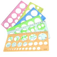 1Pc Multifunctional Template Ruler Circle Size Paper Craft Creative Circle Drawing Template Ruler School Painting Stationery Rulers  Stencils