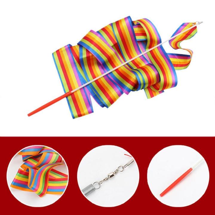ริบบิ้นสีรุ้ง-ริบบิ้นบัลเลย์-ริบบิ้น-โบก-สะบัด-ริบบิ้นสายรุ้ง-pride-lgbt-lgbtq-rainbow-rhythmic-gymnastics-ribbon-for-dance-party-parade-prop-decoration-stick